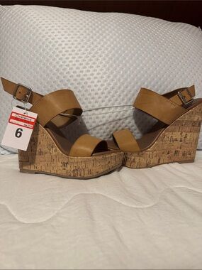 Target Tan Cork Wedge Sandals